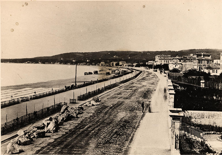 La Promenade des Anglais à Nice, vers 1865